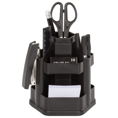 Набор настольный 14 предметов, пластик, черный, STAFF Набор настольный 14 предметов, пластик, черный, STAFF