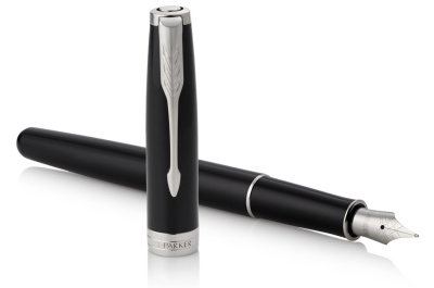 KALAM.KZ - Ручка перьевая Parker Sonnet Black Lacquer CT, 1,0 мм М, синяя 1931500 купить KALAM.KZ - Ручка перьевая Parker Sonnet Black Lacquer CT, 1,0 мм М, синяя 1931500