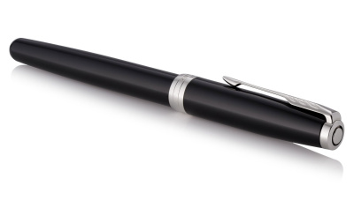 KALAM.KZ - Ручка перьевая Parker Sonnet Black Lacquer CT, 1,0 мм М, синяя 1931500 купить KALAM.KZ - Ручка перьевая Parker Sonnet Black Lacquer CT, 1,0 мм М, синяя 1931500