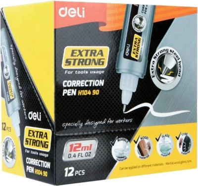 KALAM.KZ - Корректирующая ручка 12мл, метал. наконечник DELI купить KALAM.KZ - Корректирующая ручка 12мл, метал. наконечник DELI