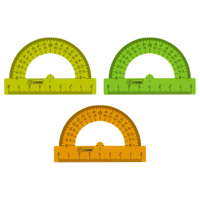 KALAM.KZ - Транспортир 8см, прозрачный, ассорти Neon Стамм купить KALAM.KZ - Транспортир 8см, прозрачный, ассорти Neon Стамм