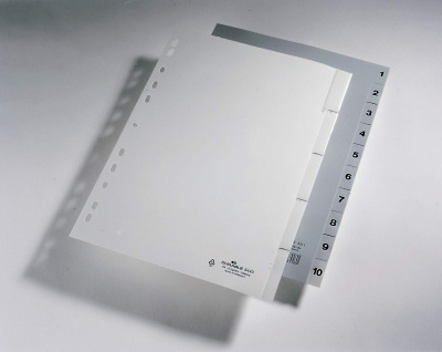 KALAM.KZ - Разделитель 1-10, А4, 10л, пластик, серый Durable купить KALAM.KZ - Разделитель 1-10, А4, 10л, пластик, серый Durable